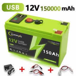 LiFePO4 12V 150Ah Battery,Built-in BMS,4000+Cycles Rechargeable Lithium Battery,Perfect for Ride on 