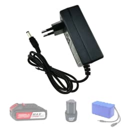 Nabíječka lithiových baterií 12,6 V 2 A / 18 V 21 V 1,8 A 2 A pro elektrickou vrtačku, leštičku, sekačku na trávu, myčku, adaptér - náhled 5