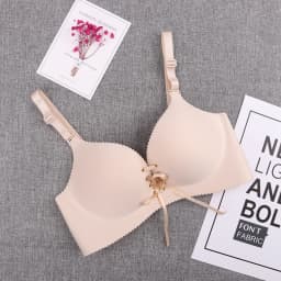 Dámské sexy push-up podprsenky bez kostic, bezešvé spodní prádlo, hluboké V, s mašlí, bezešvé, tílko - náhled 4