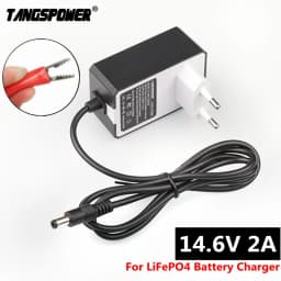 14.6V 2A LiFePO4 Battery Charger For 12V 12.8V LiFePO4 Battery Charger Plug DC 5.5mm*2.1mm Connector