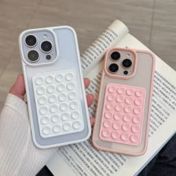 3D Suction Cup Airbag Phone Case For iPhone 17 16 15 14 13 12 11 Pro Max XR X XS 7 8 Plus Clear Cand