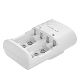 Univerzální nástěnná nabíječka baterií se zástrčkou EU se 4 sloty a LED světlem pro 9V dobíjecí baterie a 1,2V AA/AAA dobíjecí chytré baterie - náhled 3