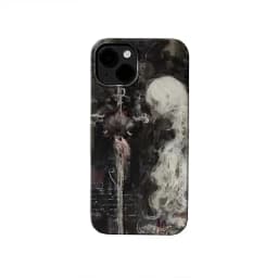 Medieval Artistic Painting Sword & White Hair Witch Phone Case For iPhone 16 15 14 13 12 11 Pro XS M