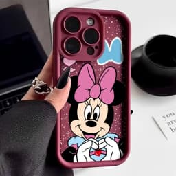 Pouzdro na telefon Disney Mickey Mouse Minnies s motivem prstu a srdce pro iPhone 16 15 14 13 12 11 ProMax 7 8Plus XRXS MAX MINI Y2K Roztomilý zadní kryt - náhled 3