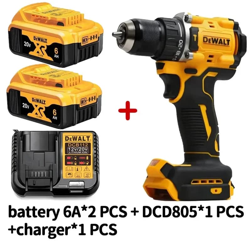 Dewalt DCD805 Bezkartáčová elektrická vrtačka/šroubovák Akumulátorová kompaktní vrtačka/šroubovák Dobíjecí Vylepšené vrtačky Elektrické nářadí