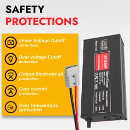 14,6 V 20 A Inteligentní nabíječka baterií Lifepo4 4S 12 V s vysokým výkonem pro lithium-železitý fosfát LFP RV baterie Inteligentní nabíječky - náhled 3