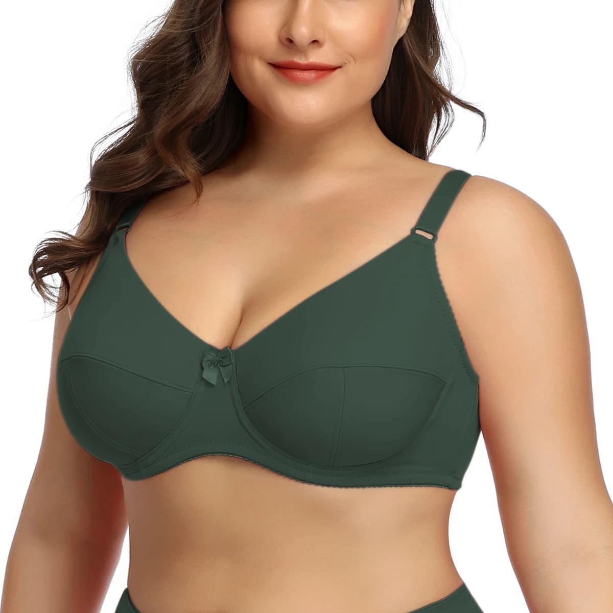 Podprsenky BEAUWEAR pro větší velikosti pro ženy, podprsenka s kosticemi bez vycpávky, tenké, nepodšité, spodní prádlo, jednobarevné spodní prádlo, košíčky CDEF