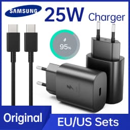SAMSUNG 25W Charger 45W Adapter PD Type C Super Fast Charging Samsung Galaxy S25 S24 S23 S22 Ultra S