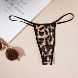 Leopard Thong Women Printed Mini Underwear Sexy Ladies T-back Low Rise Panties Bikini Bottom Female 