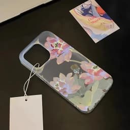 Pouzdro na telefon s květinami pro iPhone 16 Pro Pouzdro pro iPhone 15 13 11 12 14 17 Pro Max 12 13 Mini Průsvitné tenké hedvábné matné kryty - náhled 3