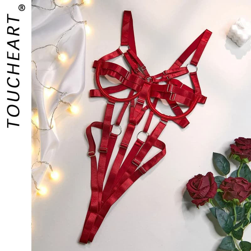 Dámské spodní prádlo Sexy dámské spodní prádlo Necenzurované celé body Erotické prádlo Dámská kombinéza Lingeries Femmes Strawberry Vs.