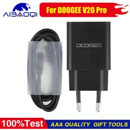 DOOGEE V20 Pro Charger 100% Original New Official Quick Charging Adapter + USB Cable Data Line Charg