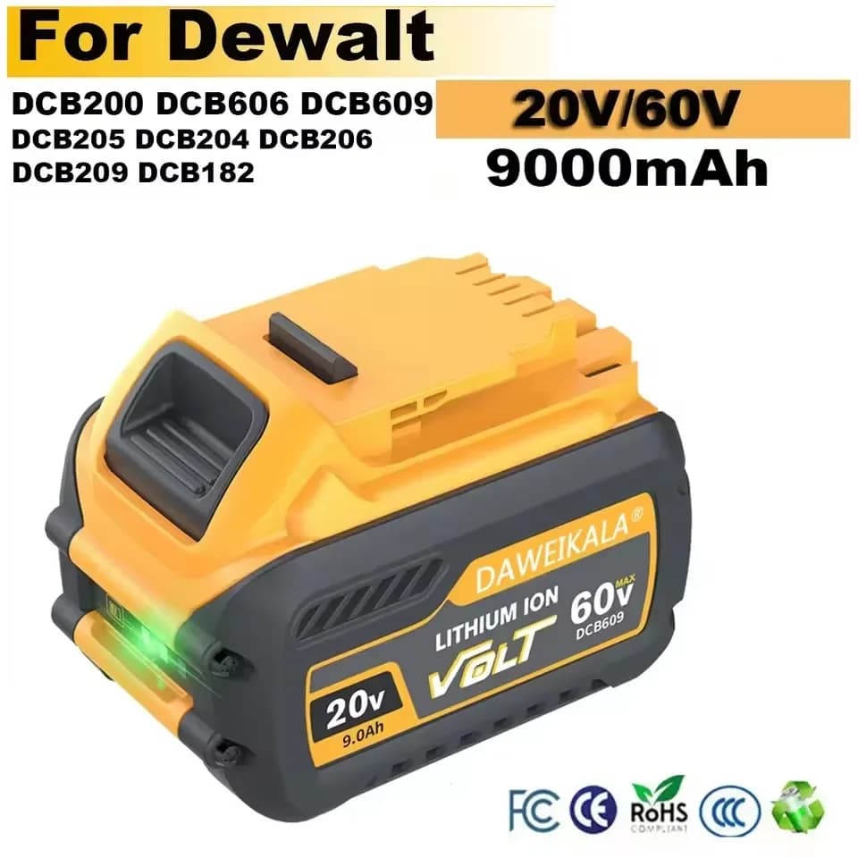 Pro Dewalt DCB609 60V MAX Flexvolt baterie 9000mAh kompatibilní baterie DCB547-XJ DCB606 DCB200 DCB182 DCB204 baterie pro elektrické nářadí