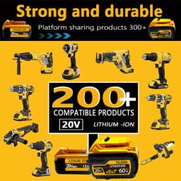 Sada 2 kusů pro DEWALT 20V nabíječku baterií DCB205 12Ah, DCB112 rychlonabíječka pro všechny 20V Max XR pro DEWALT 18V baterie ASTools - náhled 2