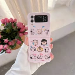 Pouzdro na telefon s roztomilým kresleným motivem Peanuts Snoopy Charlie Brown pro Samsung Galaxy Z Flip 6 5 Soft TPU zadní kryt pro Z Flip 3 4 - náhled 3