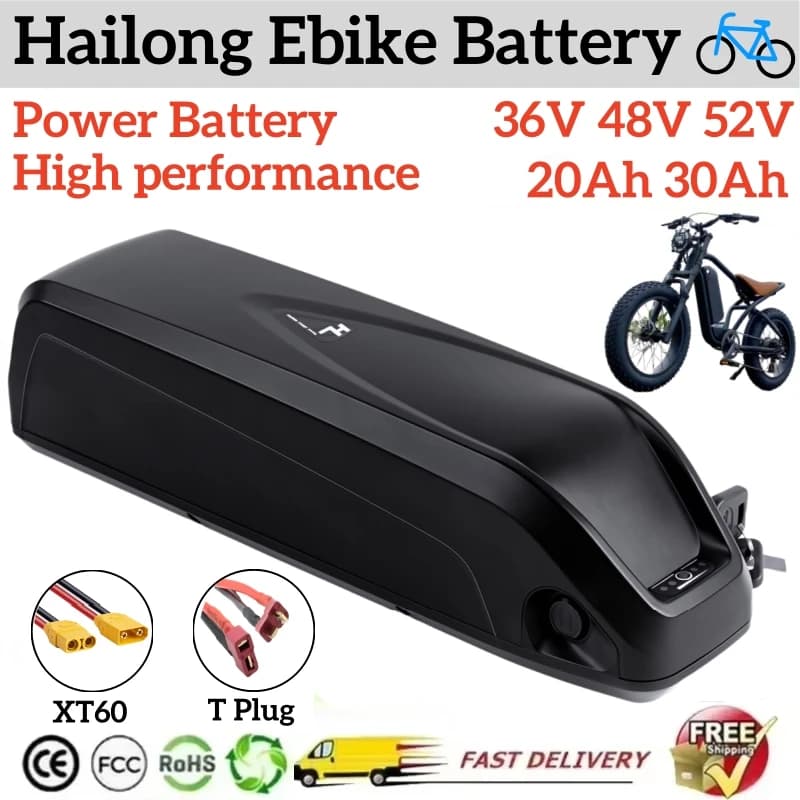 Baterie Hailong 48V 36V 52V 20Ah 30Ah pro motor Bafang BBS02 BBS03 BBSHD Baterie Hailong 36V Hailong 48V
