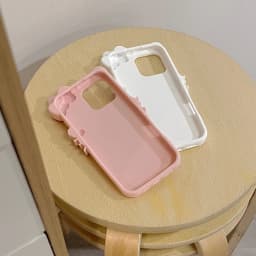 Silikonové pouzdro s 3D kreslenými brýlemi Hello Kitty pro iPhone 11 12 13 Mini 14 15 16 17 Pro X XS Max 7 8 6 6S Plus XR 4 4S 5 5S - náhled 6