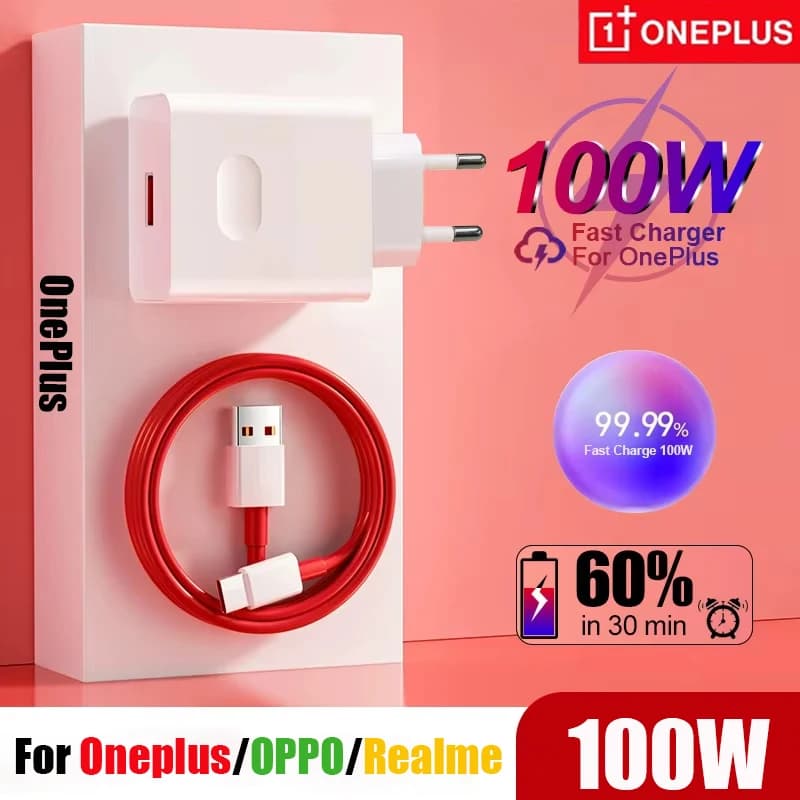 Originální nabíječka OnePlus 100W SuperVOOC Rychlonabíjecí adaptér pro telefon s USB-C pro OnePlus 13R 12 12R 11 10 13 Pro