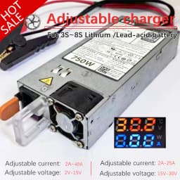 Nabíječka 3-15V/30V 3-100A s nastavitelným napětím a proudem 4S 8S Lifepo4 Li-ion lithium-iontových baterií 12V 14,6V 29,2V olověných baterií, díly - náhled 2