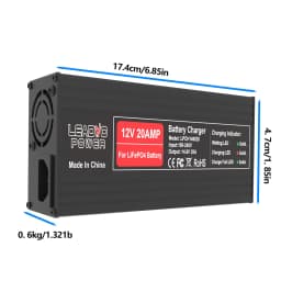 14,6 V 20 A Inteligentní nabíječka baterií Lifepo4 4S 12 V s vysokým výkonem pro lithium-železitý fosfát LFP RV baterie Inteligentní nabíječky - náhled 5