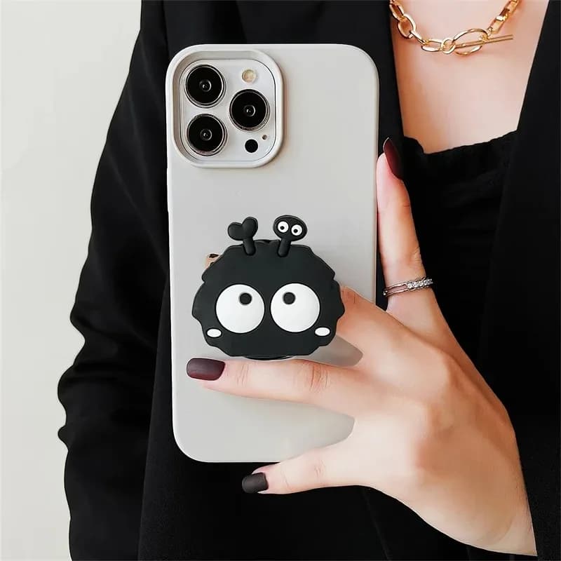 3D roztomilý držák na telefon s chlupatou kuličkou Griptok, prsten na prst, podpora pro iPhone, Samsung, pouzdra Grip Tok, držák na zásuvku, dárek pro dívku