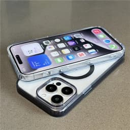 Pro magnetické bezdrátové nabíjecí pouzdro MagSafe pro iPhone 17 16 15 14 13 12 11 Pro Max Mini Plus průhledný nárazuvzdorný nárazník - náhled 2