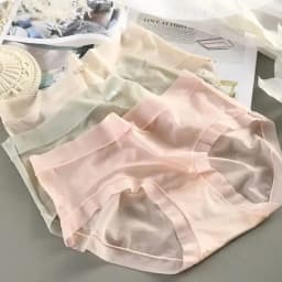 Dámské kalhotky z ledového hedvábí, sexy, průhledné, bezešvé, prodyšné, se středním pasem, letní, pohodlné, měkké, dámské - náhled 3