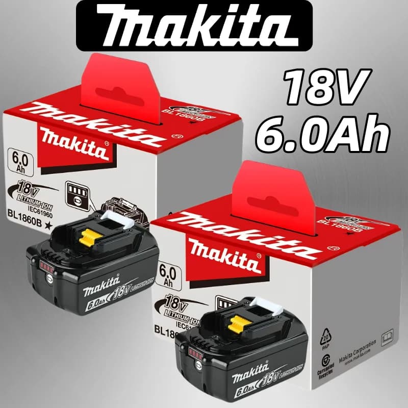 Pro originální dobíjecí baterii Makita 18V 6000mAh, pro originální baterii pro nářadí BL1830/BL1850/BL1860B🔋