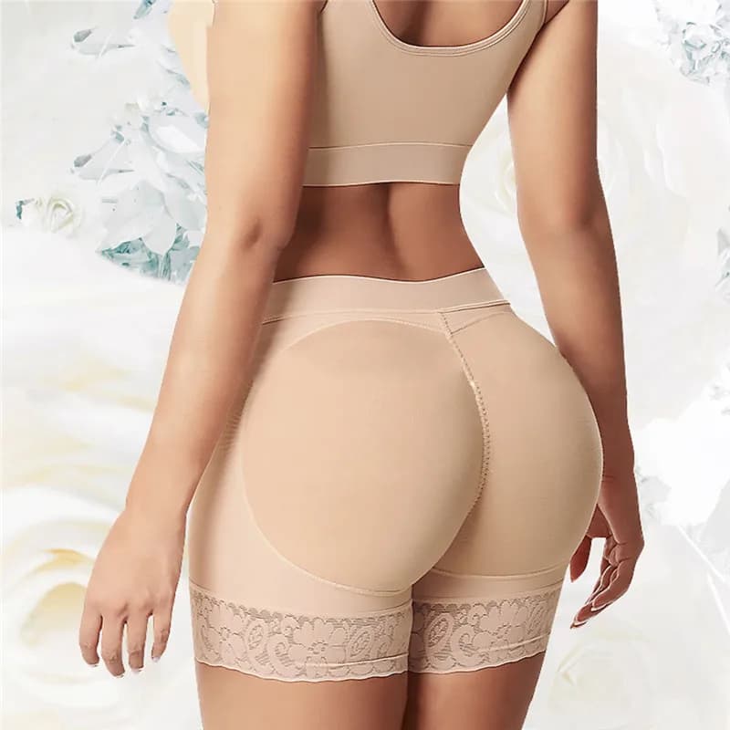 Dámské kalhotky Push Up Hip s vysokým pasem a elastickými polstrovanými kalhotkami, bezpečnostní spodní prádlo, úzké body shorty, nadměrné velikosti