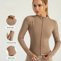 Jackets Women Coat Moisture Wicking Fitness Jackets Yoga Coat Women Shacket Stretchy Running Wear Sl
