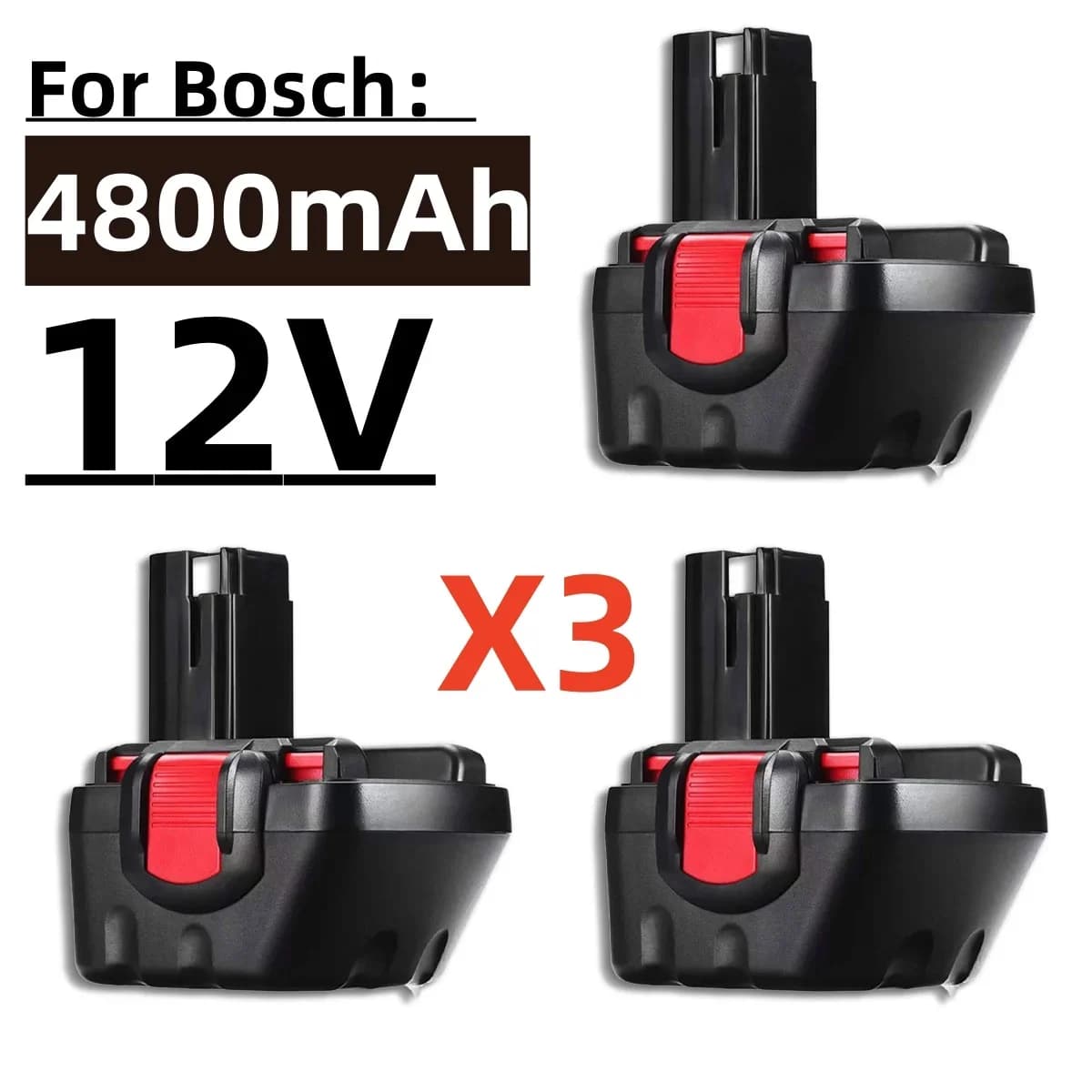 12V 12,8AH Vysoce účinná Ni-MH baterie pro nářadí Bosch 12V 12800mAh GSB GSR 12 VE-2 BAT043 BAT045 BAT046 BAT049 BAT120 BAT139