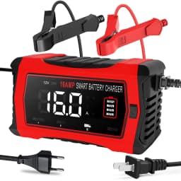 12V/16A 24V/10A Car Charger for Lithium LiFePO4 Lead-acid Battery 6V 12V 24V AGM GEL RV SUV ATV Smar