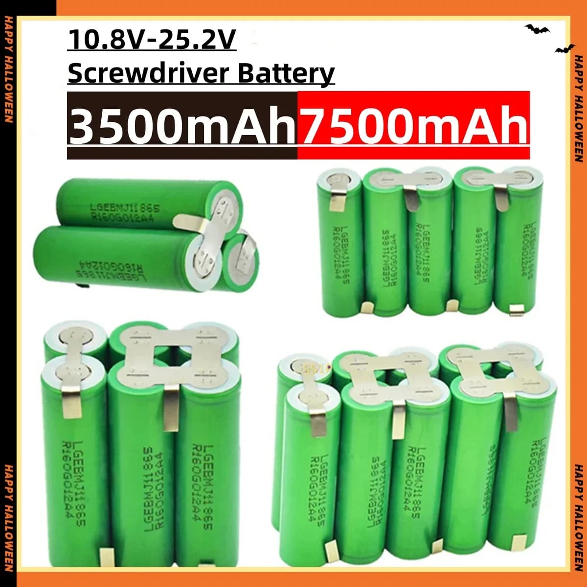 18650MJ1 Li-ion baterie 2s1p 1s3p 3s2p 4s2p 5s2p 18650 power pack 3500 MAh 18 V šroubovák 18650 dobíjecí baterie