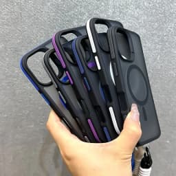 Pro Magsafe Dvoubarevný Pouzdro na Zápěstí pro iPhone 16 15 14 17 Pro Max Air Plus 13 12 Lanyard Matný Magnetický Nárazuvzdorný Kryt - náhled 6