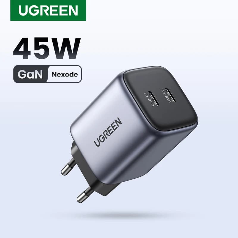 UGREEN GaN 45W USB nabíječka PD QC 3.0 rychlonabíječka pro iPhone 17 16 15 Pro cestovní nabíječka pro Samsung S24 S23