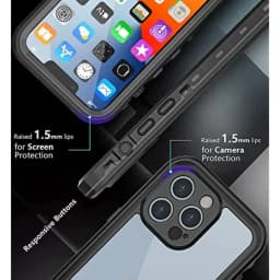 Plně uzavřený průhledný vodotěsný kryt IP68 pro iPhone 16 15 14 Plus 13 12 11 Pro Max Mini XS XR X nárazuvzdorný kryt s ochranou obrazovky - náhled 5