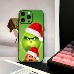 Vánoční zelené monstrum pouzdro na telefon pro iPhone 17 16 15 11 12 14 13 Pro Max Mini X XS XR 7 Plus SE 16E nárazuvzdorný silikonový kryt - náhled 3
