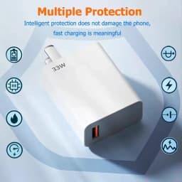 33W USB rychlonabíječka QC 3.0 pro Xiaomi 14/13/12/11/10 Ultra Redmi Note 12T/13 Pro/K60/K50 POCO F5 EU/US napájecí adaptér - náhled 2