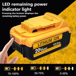 Sada 2 kusů pro DEWALT 20V nabíječku baterií DCB205 12Ah, DCB112 rychlonabíječka pro všechny 20V Max XR pro DEWALT 18V baterie ASTools - náhled 4