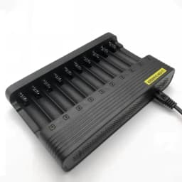 Nabíječka lithiových baterií 18650, 10 slotů, univerzální nabíječka pro lithium-iontové dobíjecí baterie 26650, 16340, 18500, 10440, 18350, 17670 - náhled 2