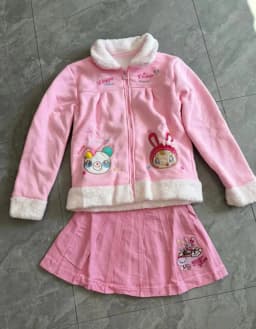 2025 Japonský kawaii kreslený vyšívaný kabát Dámská kožešinová patchworková podzimní roztomilá bunda Y2k estetická dívčí zip - náhled 4