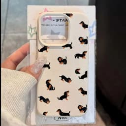 Creative Minimalist Dachshund White TPU Matte Case For iPhone 17 Air 16 15 14 13 12 11 Pro Max 17Pro