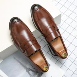 Pánské společenské špičaté mokasíny z PU kůže pro obchodní styl - náhled 7