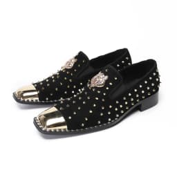 Pánské slip-on boty s kovovými nýty prodyšné odolné stylové na volný čas i slavnostní obuv - náhled 7