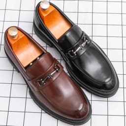 Pánské kožené brogues společenské boty pro muže na svatbu - náhled 2