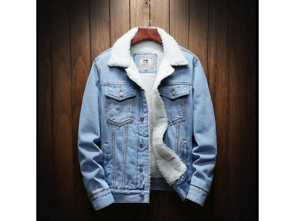 Jeanová Pánská Bunda s kožíškem 3 barvy