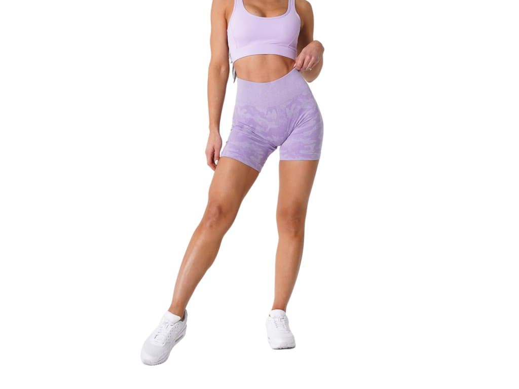 Dámské Bezešvé šortky fialové