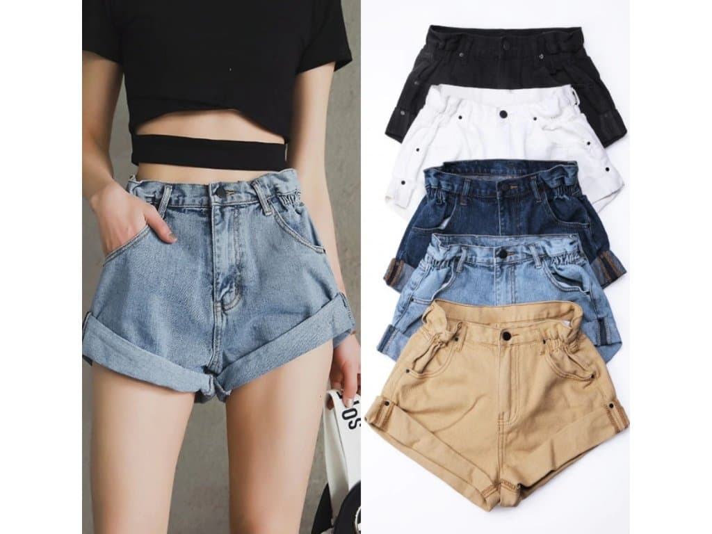 Dámské stylové džínové kraťásky, šortky "rock" 4 barvy