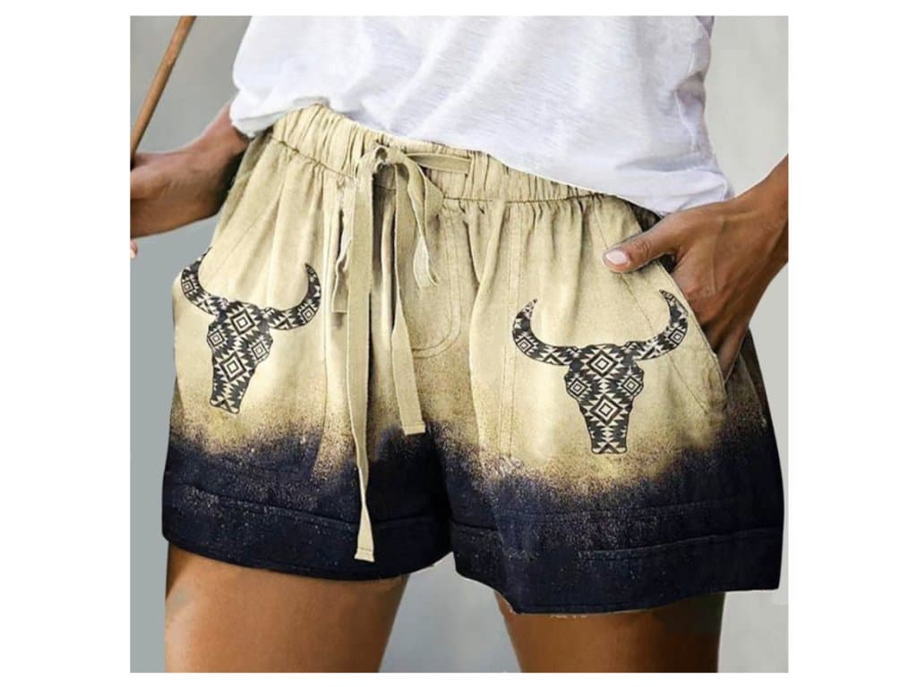 Dámské volné šortky Plážové khaki