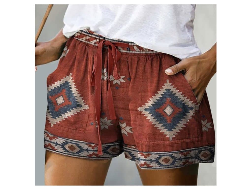 Dámské volné šortky Plážové červené